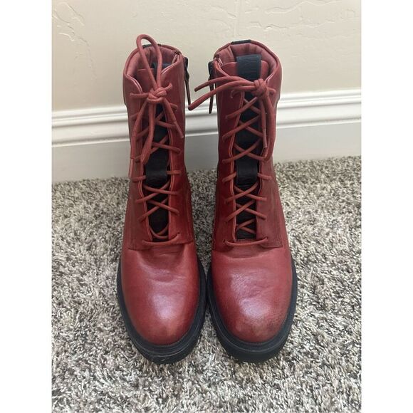 Frye Savannah Leather Classic Lace Up Streetwear Combat Heeled Boots 8.5 - Picture 3 of 12